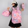 imageBluboon Teen Girls School Backpack Kids Bookbag Set with Lunch Box Pencil Case Travel Laptop Backpack Casual Daypacks Marble PinkBlueMarble Pink