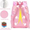 imageBluboon Teen Girls School Backpack Kids Bookbag Set with Lunch Box Pencil Case Travel Laptop Backpack Casual Daypacks Marble PinkBlueMarble Pink