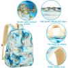 imageBluboon Teen Girls School Backpack Kids Bookbag Set with Lunch Box Pencil Case Travel Laptop Backpack Casual Daypacks Marble PinkBluePebbleblue White