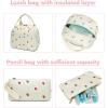 imageBluboon Teen Girls School Backpack Kids Bookbag Set with Lunch Box Pencil Case Travel Laptop Backpack Casual Daypacks Marble PinkBlueStrawberry Beige Base