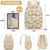 imageBluboon Teens Backpack Set Girls School Backpack Lunch Box Pencil Bags Student Bookbags 3 in 1Beige Large Flower 157 Brown