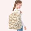 imageBluboon Teens Backpack Set Girls School Backpack Lunch Box Pencil Bags Student Bookbags 3 in 1Beige Large Flower 157 Brown
