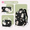 imageBluboon Teens Backpack Set Girls School Backpack Lunch Box Pencil Bags Student Bookbags 3 in 1E0066 Black
