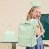imageBluboon Teens Backpack Set Girls School Backpack Lunch Box Pencil Bags Student Bookbags 3 in 1Green3 Sets