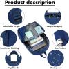 imageBluboon Teens Backpack Set Girls School Backpack Lunch Box Pencil Bags Student Bookbags 3 in 1Navy Blue3