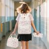imageBluboon Teens Backpack Set Girls School Backpack Lunch Box Pencil Bags Student Bookbags 3 in 1Pink Flower 216