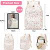 imageBluboon Teens Backpack Set Girls School Backpack Lunch Box Pencil Bags Student Bookbags 3 in 1Pink Flower 216