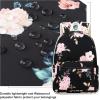 imageBluboon Teens Backpack Set Girls School Backpack Lunch Box Pencil Bags Student Bookbags 3 in 1Pink Rose Black