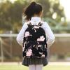 imageBluboon Teens Backpack Set Girls School Backpack Lunch Box Pencil Bags Student Bookbags 3 in 1Pink Rose Black