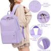 imageBluboon Teens Backpack Set Girls School Backpack Lunch Box Pencil Bags Student Bookbags 3 in 1Provence Lavender