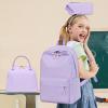 imageBluboon Teens Backpack Set Girls School Backpack Lunch Box Pencil Bags Student Bookbags 3 in 1Provence Lavender