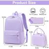 imageBluboon Teens Backpack Set Girls School Backpack Lunch Box Pencil Bags Student Bookbags 3 in 1Provence Lavender