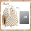 imageBluboon Toddler Backpack for Girls Boys 24 Cute 12quot Preschool Kindergarten Backpacks Kids Daycare Bags School TravelBrown White Checkered
