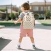 imageBluboon Toddler Backpack for Girls Boys 24 Cute 12quot Preschool Kindergarten Backpacks Kids Daycare Bags School TravelBrown White Checkered