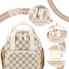 imageBluboon Toddler Backpack for Girls Boys 24 Cute 12quot Preschool Kindergarten Backpacks Kids Daycare Bags School TravelBrown White Checkered