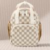 imageBluboon Toddler Backpack for Girls Boys 24 Cute 12quot Preschool Kindergarten Backpacks Kids Daycare Bags School TravelBrown White Checkered