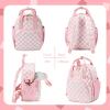 imageBluboon Toddler Backpack for Girls Boys 24 Cute 12quot Preschool Kindergarten Backpacks Kids Daycare Bags School TravelPink White Checkered