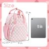 imageBluboon Toddler Backpack for Girls Boys 24 Cute 12quot Preschool Kindergarten Backpacks Kids Daycare Bags School TravelPink White Checkered
