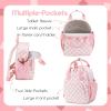 imageBluboon Toddler Backpack for Girls Boys 24 Cute 12quot Preschool Kindergarten Backpacks Kids Daycare Bags School TravelPink White Checkered