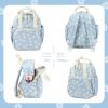 imageBluboon Toddler Backpack for Girls Boys 24 Cute 12quot Preschool Kindergarten Backpacks Kids Daycare Bags School TravelWhite Flower Blue95