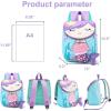 imageBluboon Toddlers Backpack for Girls Cute Preschool Backpack 3D Schoolbag Toddler Bookbag for KidsBlue