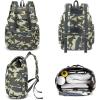 imageBluboon Vintage Backpack Leather Trim Casual Bookbag Men Women Laptop Travel Rucksack camou