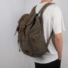 imageBluboon Vintage Backpack Leather Trim Casual Bookbag Men Women Laptop Travel RucksackGreen