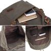 imageBluboon Vintage Backpack Leather Trim Casual Bookbag Men Women Laptop Travel RucksackGreen