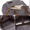 imageBluboon Vintage Backpack Leather Trim Casual Bookbag Men Women Laptop Travel RucksackGrey