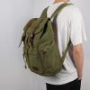 imageBluboon Vintage Backpack Leather Trim Casual Bookbag Men Women Laptop Travel RucksackOlivegreen