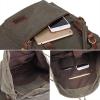 imageBluboon Vintage Backpack Leather Trim Casual Bookbag Men Women Laptop Travel RucksackOlivegreen