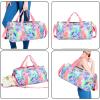 imageDuffle Bag for Girls Teen Sport Gym Bag Women Weekender Carry On Workout Duffel Overnight Shoulder Bag with Shoe Compartment Tie DyeBlue