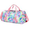 imageDuffle Bag for Girls Teen Sport Gym Bag Women Weekender Carry On Workout Duffel Overnight Shoulder Bag with Shoe Compartment Tie DyeBlue