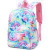 imageGirls Backpack Preschool Bookbag Backpack for Elementary Kindergarden Schoolbag Tie Dye Blue Medium
