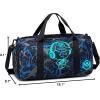 imageKids Duffle Bag for Boys Water Resistant Small Gym Bag Overnight Weekender Travel Tote with Shoe Compartment and Wet PocketLuminous Blue