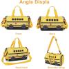 imageKids Duffle Bag for Boys Water Resistant Small Gym Bag Overnight Weekender Travel Tote with Shoe Compartment and Wet PocketSchool Bus Yellow