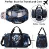 imageKids Overnight Duffle Luminous Sport Gym Gag with Shoe Compartment ampamp Wet Pocket Small Sleepover bag Carry on Weekender Travel Tote for Kids Boys GirlsLuminous Blue