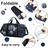 imageKids Overnight Duffle Luminous Sport Gym Gag with Shoe Compartment ampamp Wet Pocket Small Sleepover bag Carry on Weekender Travel Tote for Kids Boys GirlsLuminous Blue