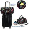 imageKids Overnight Duffle Luminous Sport Gym Gag with Shoe Compartment ampamp Wet Pocket Small Sleepover bag Carry on Weekender Travel Tote for Kids Boys GirlsCar Black