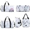 imageSport Gym Duffle Travel Bag for Men Women Duffel with Shoe Compartment Wet Pocket MarbleWhite 197quotx95quotx99quotA MarbleWhite