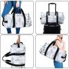 imageSport Gym Duffle Travel Bag for Men Women Duffel with Shoe Compartment Wet Pocket MarbleWhite 197quotx95quotx99quotA MarbleWhite