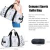imageSport Gym Duffle Travel Bag for Men Women Duffel with Shoe Compartment Wet Pocket MarbleWhite 197quotx95quotx99quotA MarbleWhite