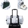 imageSport Gym Duffle Travel Bag for Men Women Duffel with Shoe Compartment Wet Pocket MarbleWhite 197quotx95quotx99quotA MarbleWhite