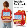 imageToddler Backpack Boy Preschool School Bus Bookbag Kindergarten 3D Daycare Bags with Insulation Lunch BoxFire Truck