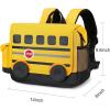 imageToddler Backpack Boy Preschool School Bus Bookbag Kindergarten 3D Daycare Bags with Insulation Lunch BoxYellow Black