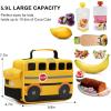 imageToddler Backpack Boy Preschool School Bus Bookbag Kindergarten 3D Daycare Bags with Insulation Lunch BoxYellow Black