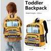 imageToddler Backpack Boy Preschool School Bus Bookbag Kindergarten 3D Daycare Bags with Insulation Lunch BoxYellow Red