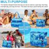 imageWaterproof Beach Tote Pool Bags for Women Ladies Extra Large Gym Tote Carry On Bag With Wet Compartment for Weekender Travel2 Pcs Beach Bag With Towelturtle Blue
