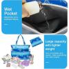 imageWaterproof Beach Tote Pool Bags for Women Ladies Extra Large Gym Tote Carry On Bag With Wet Compartment for Weekender Travel2 Pcs Beach Bag With Towelturtle Blue