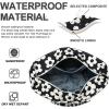 imageWaterproof Beach Tote Pool Bags for Women Ladies Extra Large Gym Tote Carry On Bag With Wet Compartment for Weekender TravelBeige Flower With Black Background
